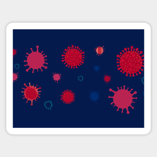 Red corona virus infection vector Sticker